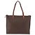 Céline Borsa Tote CELINE Macadam Canvas PVC Pelle Marrone Oro Auth 193538 D'oro - vista 3