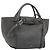 Céline CELINE Big Bag Small Hand Bag Pelle 2way Grigio Argento Auth ep15408V Marrone