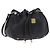 Borsa a tracolla MCM in pelle nera e oro Auth BA14146A Nero D'oro