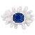 Autre Marque Anello Manalys in oro bianco, diamanti e zaffiro.