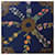 Sciarpa in Cashmere e Seta Hermès Carré Géant "ARABESQUES" Blu Navy x Rosso - vista 11