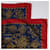 Sciarpa in Cashmere e Seta Hermès Carré Géant "ARABESQUES" Blu Navy x Rosso - vista 2
