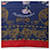 Sciarpa in Cashmere e Seta Hermès Carré Géant "ARABESQUES" Blu Navy x Rosso - vista 7