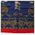 Sciarpa in Cashmere e Seta Hermès Carré Géant "ARABESQUES" Blu Navy x Rosso - vista 8