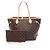 Louis Vuitton Neverfull MM Cerise Tote Bag Braun Fuschia