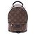 Mini zaino Louis Vuitton Palm Springs Marrone Nero Monogramma