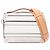 Borsa a mano in pelle argentata Louis Vuitton Argento