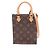 Borsa a 2 vie Louis Vuitton Petite Sac Plat Monogram Marrone Monogramma