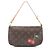 Borsa Louis Vuitton Pochette Accessoires Marrone Rosso Monogramma
