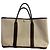 Borsa Tote Hermès Garden Party – Tela beige e pelle marrone scuro