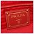 Borsa a mano in pelle rossa Prada Rosso - vista 4