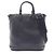 Gucci Navy Leder 2-Way Tote Bag Marineblau