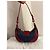 Borsa a spalla Valentino Garavani in denim e pelle rossa Rosso Blu - vista 2