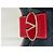 Borsa a spalla Valentino Garavani in denim e pelle rossa Rosso Blu - vista 5