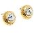 Chanel Haute Couture Orecchini 1995s Esagonali Dorati Clip on D'oro - vista 2