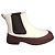 Autre Marque Botines Chelsea Camper en piel blanco y burdeos