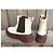 Autre Marque Botines Chelsea Camper en piel blanco y burdeos - vista 4