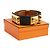 Médor Hermès 1991 Ceinture Medor T75 Collier de Chien M Schwarzer Ledergürtel 30In Hermes Golden - Ansicht 7