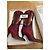 Botas de vaquero D&G de cuero burdeos y rojo con detalles de costura Castaño Rosa Roja - vista 2
