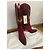 Botas de vaquero D&G de cuero burdeos y rojo con detalles de costura Castaño Rosa Roja - vista 3