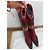 Botas de vaquero D&G de cuero burdeos y rojo con detalles de costura Castaño Rosa Roja - vista 5