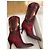 Botas de vaquero D&G de cuero burdeos y rojo con detalles de costura Castaño Rosa Roja - vista 8