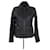 Sandro Lederjacke in Grau