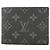 Portafoglio Slender Louis Vuitton Monogram Eclipse Nero