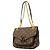 Borsa a tracolla Louis Vuitton Monogram Passy Marrone Nero