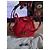 Borsa a secchiello Moschino in nylon rosso - vista 5