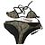 Conjunto de bikini Iceberg con rayas metálicas Negro Verde Metálico