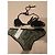 Conjunto de bikini Iceberg con rayas metálicas Negro Verde Metálico - vista 4