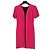 Gianni Versace Vestido tubinho fúcsia com detalhe preto Fuschia