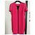 Gianni Versace Vestido tubinho fúcsia com detalhe preto Fuschia - vista 10