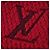 Sciarpa Louis Vuitton Logomania Monogram in lana e seta Rosso - vista 6