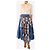 Autre Marque Falda midi estampada azul - talla S - vista 4
