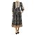 Autre Marque Vestido midi de algodón estampado negro - talla UK 8