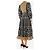 Autre Marque Vestido midi de algodón estampado negro - talla UK 8 - vista 2