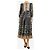 Autre Marque Vestido midi de algodón estampado negro - talla UK 8 - vista 4