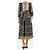 Autre Marque Vestido midi de algodón estampado negro - talla UK 8 - vista 5