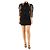 Givenchy Schwarzes Mini-Tüllkleid mit langen Ärmeln - Größe UK 8