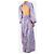 Autre Marque Vestido maxi de seda azul y rosa con espalda abierta - talla UK 12 - vista 2
