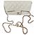 Wallet On Chain Chanel Classic Caviar Leather Glasses Case with Chain - White