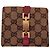 Cartera Gucci de lona monogram GG y piel burdeos Castaño