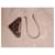 Portachiavi Prada Logo Triangolare Beige Silver hardware  - vista 3
