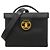 Vanity Beauty case in pelle di vitello martellata nera Chanel Nero