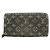 Louis Vuitton Monogram Denim Zippy Wallet Schwarz