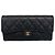 Timeless Langer schwarzer Chanel Geldbeutel