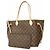 Borsa Tote Louis Vuitton Monogram Neverfull MM Marrone