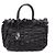 Tote Sac cabas Prada Frill noir en nylon et cuir
